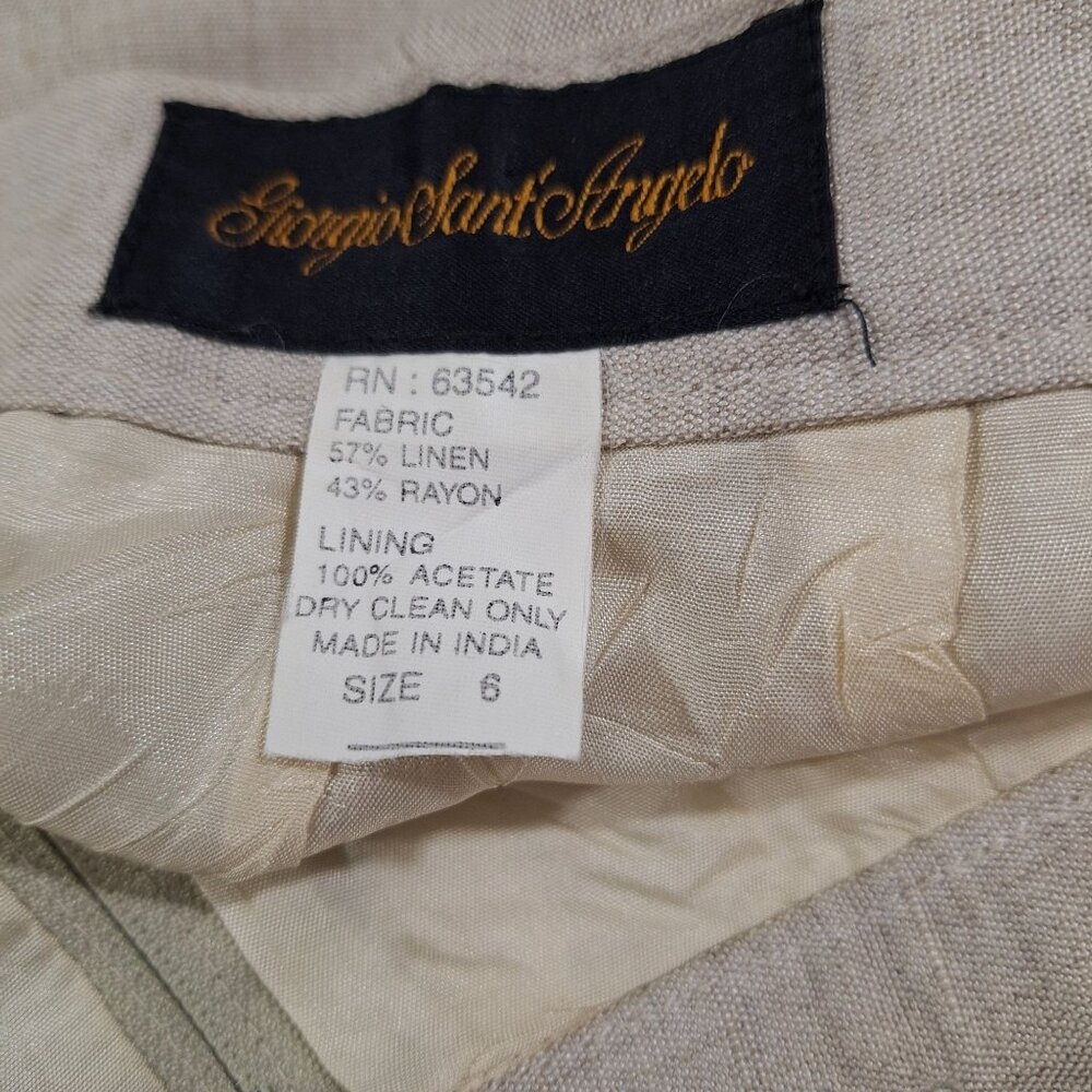 Giorgio Sant Angelo linen pants size 6 - Picture 4 of 5